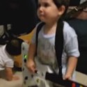 Two year old Guitar Hero God