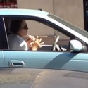 Guy plays ZZ Top in traffic