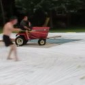 Redneck waterskiing